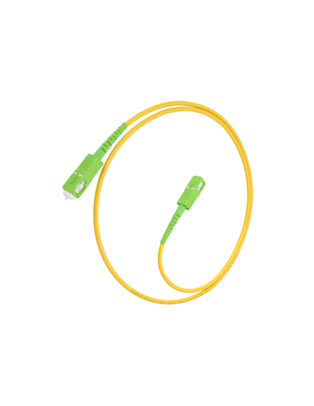 AISENS Cable Fibra Óptica Latiguillo G657A2 3.0 9/125 SMF Simplex CPR DCA LSZH, SC/APC-SC/APC, Amarillo, 1.0m