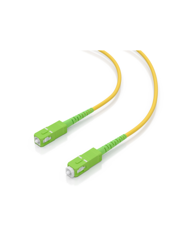 AISENS Cable Fibra Óptica Latiguillo G657A2 3.0 9/125 SMF Simplex CPR DCA LSZH, SC/APC-SC/APC, Amarillo, 1.0m