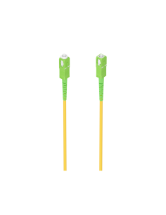 AISENS Cable Fibra Óptica Latiguillo G657A2 3.0 9/125 SMF Simplex CPR DCA LSZH, SC/APC-SC/APC, Amarillo, 2.0m 2