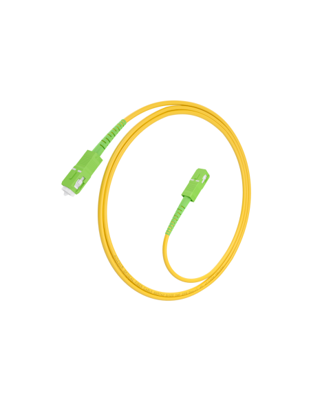 AISENS Cable Fibra Óptica Latiguillo G657A2 3.0 9/125 SMF Simplex CPR DCA LSZH, SC/APC-SC/APC, Amarillo, 2.0m