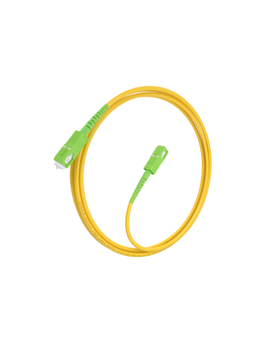 AISENS Cable Fibra Óptica Latiguillo G657A2 3.0 9/125 SMF Simplex CPR DCA LSZH, SC/APC-SC/APC, Amarillo, 3.0m