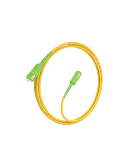 AISENS Cable Fibra Óptica Latiguillo G657A2 3.0 9/125 SMF Simplex CPR DCA LSZH, SC/APC-SC/APC, Amarillo, 3.0m