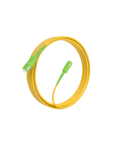 AISENS Cable Fibra Óptica Latiguillo G657A2 3.0 9/125 SMF Simplex CPR DCA LSZH, SC/APC-SC/APC, Amarillo, 7.0m