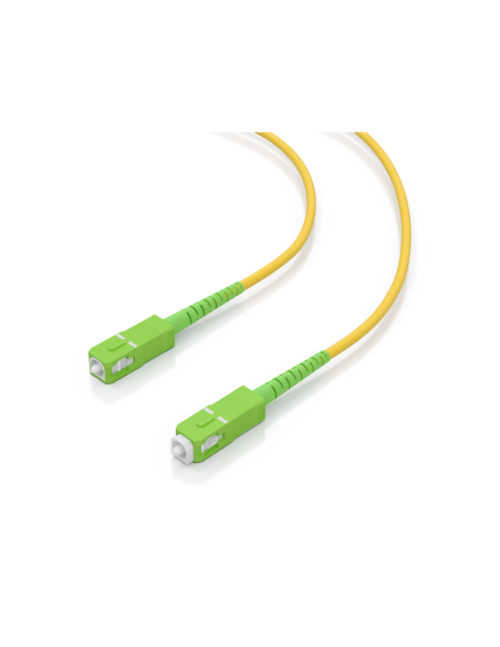 AISENS Cable Fibra Óptica Latiguillo G657A2 3.0 9/125 SMF Simplex CPR DCA LSZH, SC/APC-SC/APC, Amarillo, 10m