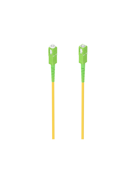 AISENS Cable Fibra Óptica Latiguillo G657A2 3.0 9/125 SMF Simplex CPR DCA LSZH, SC/APC-SC/APC, Amarillo, 15m