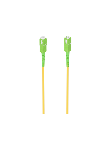 AISENS Cable Fibra Óptica Latiguillo G657A2 3.0 9/125 SMF Simplex CPR DCA LSZH, SC/APC-SC/APC, Amarillo, 20m