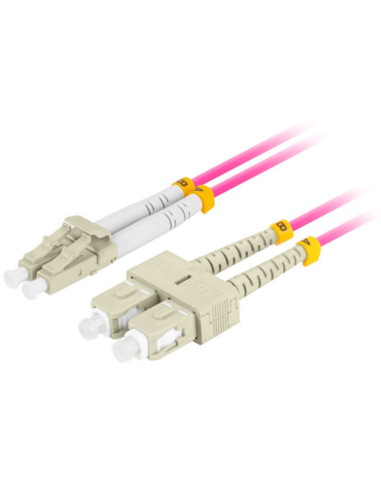 Lanberg FO-LUSU-MD41-0020-VT Cable de fibra óptica e InfiniBand 2 m 2x LC 2x SC LC/SC Rosa