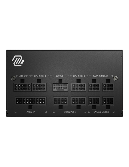 MSI MAG A850GL PCIE5 unidad de fuente de alimentación 850 W 20+4 pin ATX ATX Negro
