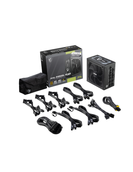 MSI MAG A1250GL PCIE5 unidad de fuente de alimentación 1250 W 24-pin ATX ATX Negro