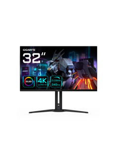 GIGABYTE Monitor de juegos OLED AORUS FO32U2 de 32” - 3840 x 2160 (UHD), 240Hz, 0.03ms, KVM, 250 cd/m², FreeSync Premium Pro, Di