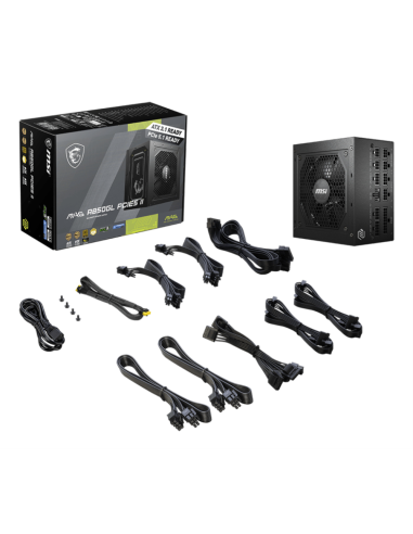 MSI MAG A850GL PCIE5 II unidad de fuente de alimentación 850 W 20+4 pin ATX ATX Negro