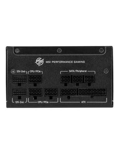 MSI MPG A850GS PCIE5 unidad de fuente de alimentación 850 W 24-pin ATX ATX Negro