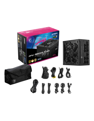 MSI MPG A850GS PCIE5 unidad de fuente de alimentación 850 W 24-pin ATX ATX Negro