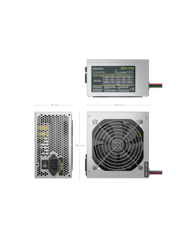 AISENS Fuente Alimentacion ATX 500W OEM, Plata