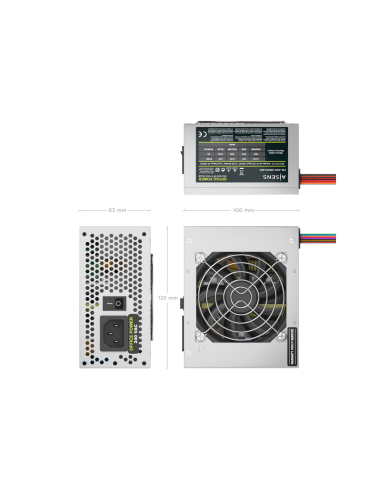 AISENS Fuente Alimentacion SFX 500W OEM, Plata