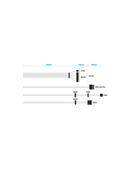 AISENS Fuente Alimentacion TFX 500W OEM, Plata
