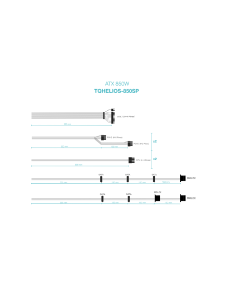 TooQ Fuente de alimentación ATX 850W APFC 80Plus Bronze