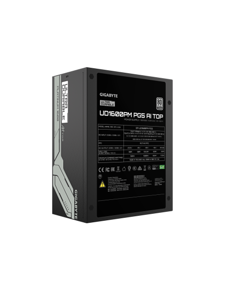 GIGABYTE UD1600PM PG5 AI TOP unidad de fuente de alimentación 1600 W 20+4 pin ATX ATX Negro