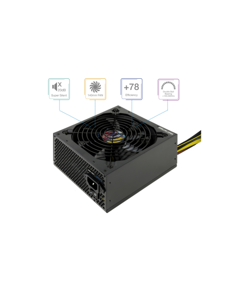 TooQ TQAPOLO-700SP unidad de fuente de alimentación 700 W 20+4 pin ATX ATX Negro
