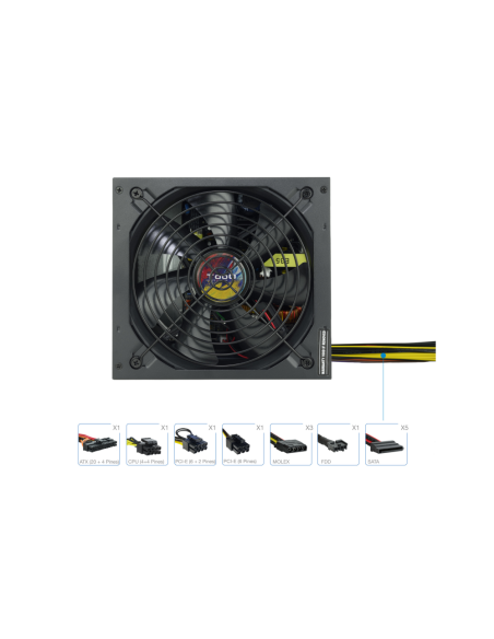 TooQ TQAPOLO-700SP unidad de fuente de alimentación 700 W 20+4 pin ATX ATX Negro