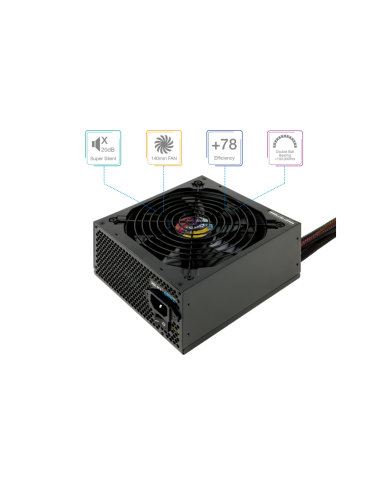 TooQ TQAPOLO-750SP unidad de fuente de alimentación 750 W 20+4 pin ATX ATX Negro