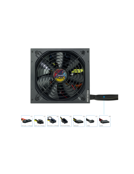 TooQ TQAPOLO-750SP unidad de fuente de alimentación 750 W 20+4 pin ATX ATX Negro