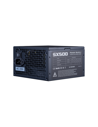Hiditec PSX500 Bulk unidad de fuente de alimentación 500 W 20+4 pin ATX ATX Negro