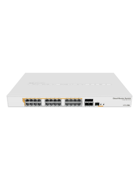 Mikrotik CRS328-24P-4S+RM switch Gestionado L2/L3 Gigabit Ethernet (10/100/1000) Energía sobre Ethernet (PoE) 1U Blanco