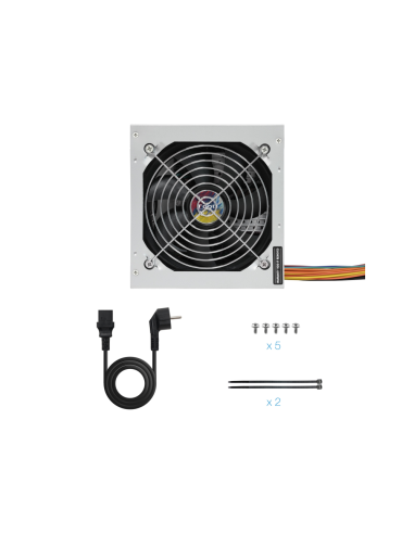 TooQ TQAPOLO-500SP unidad de fuente de alimentación 500 W 20+4 pin ATX ATX Plata