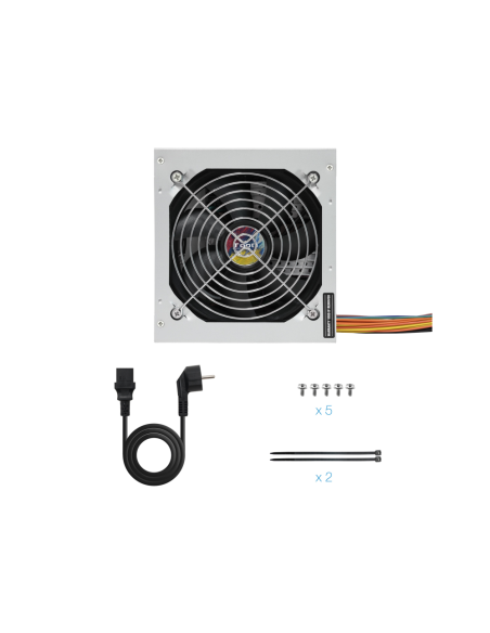 TooQ TQAPOLO-500SP unidad de fuente de alimentación 500 W 20+4 pin ATX ATX Plata