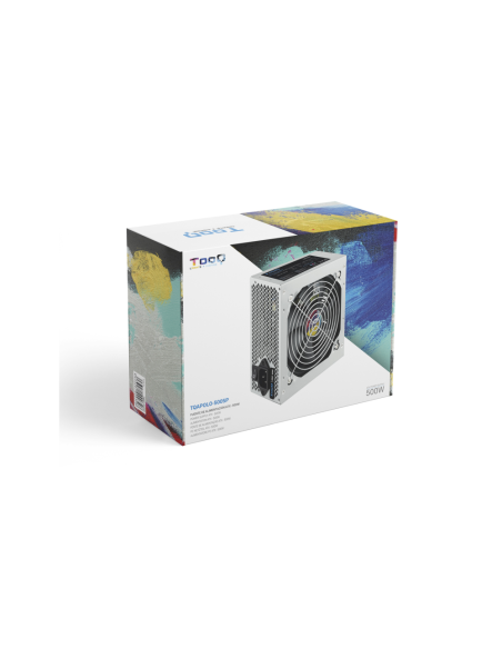 TooQ TQAPOLO-500SP unidad de fuente de alimentación 500 W 20+4 pin ATX ATX Plata