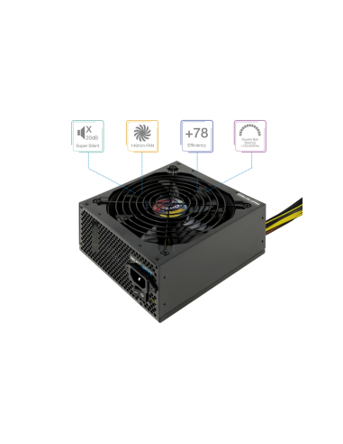TooQ TQAPOLO-600SP unidad de fuente de alimentación 600 W 20+4 pin ATX ATX Negro