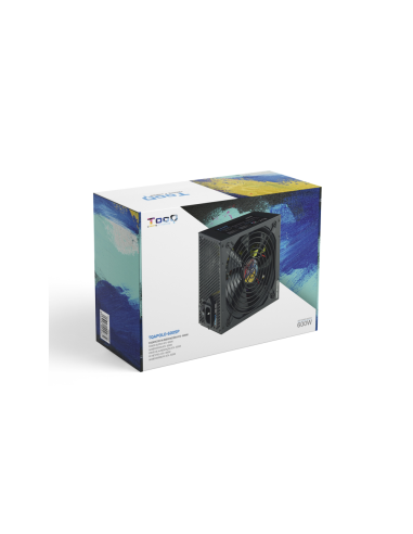 TooQ TQAPOLO-600SP unidad de fuente de alimentación 600 W 20+4 pin ATX ATX Negro