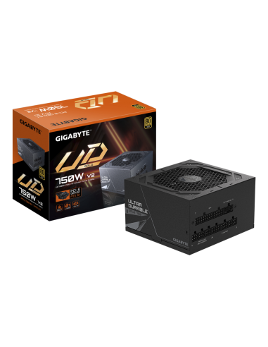 GIGABYTE UD750GM PG5 V2 Fuente de Alimentación – PCIe Gen 5.1, 80 PLUS Gold, Diseño completamente modular, Ventilador de 120 mm,