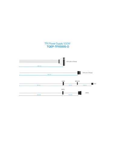 TooQ Ecopower II TFX OEM unidad de fuente de alimentación 500 W 20+4 pin ATX Plata
