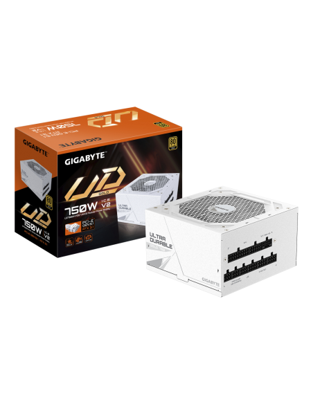 GIGABYTE UD750GM PG5 V2 ICE unidad de fuente de alimentación 750 W 20+4 pin ATX Blanco
