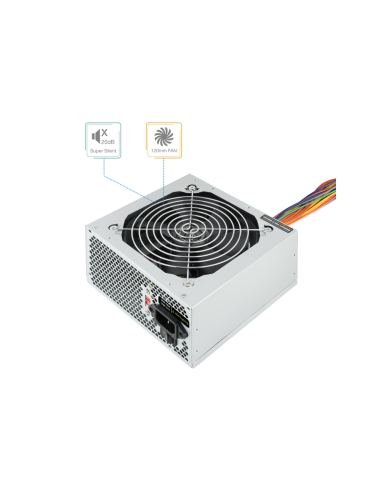 TooQ TQEP-500S-INT unidad de fuente de alimentación 500 W 24-pin ATX ATX Plata