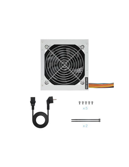 TooQ TQEP-500S-INT unidad de fuente de alimentación 500 W 24-pin ATX ATX Plata