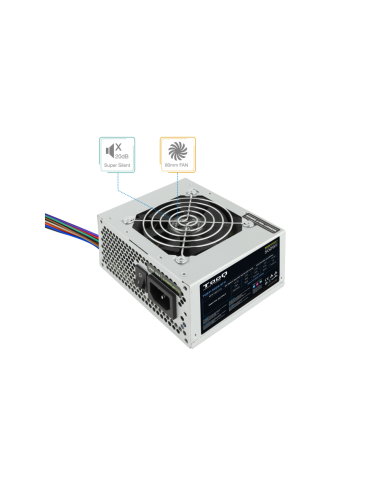 TooQ Fonte Ecopower II unidad de fuente de alimentación 500 W 20+4 pin ATX SFX Plata