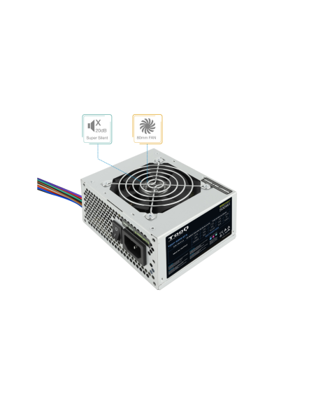 TooQ Fonte Ecopower II unidad de fuente de alimentación 500 W 20+4 pin ATX SFX Plata