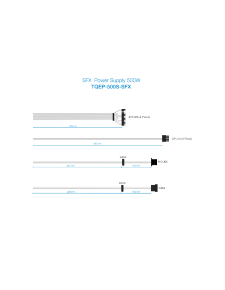TooQ Fonte Ecopower II unidad de fuente de alimentación 500 W 20+4 pin ATX SFX Plata