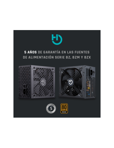 Hiditec BZ-650 80Plus Bronze unidad de fuente de alimentación 650 W 20+4 pin ATX ATX Negro