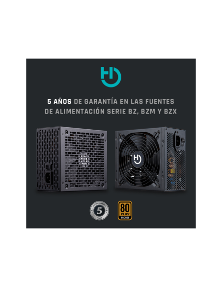 Hiditec BZ-650 80Plus Bronze unidad de fuente de alimentación 650 W 20+4 pin ATX ATX Negro