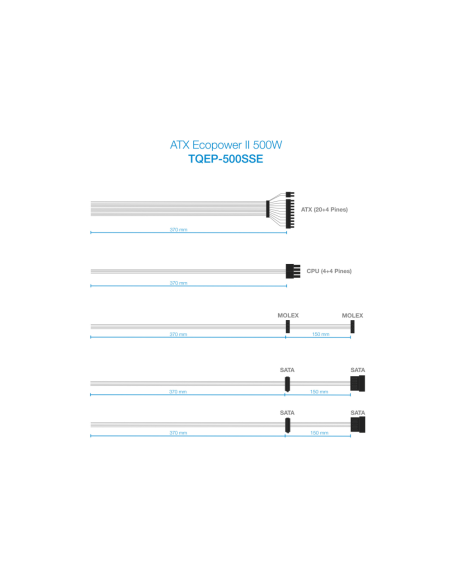 TooQ TQEP-500SSE unidad de fuente de alimentación 500 W 24-pin ATX ATX Plata