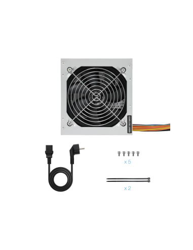 TooQ TQEP-500SSE unidad de fuente de alimentación 500 W 24-pin ATX ATX Plata