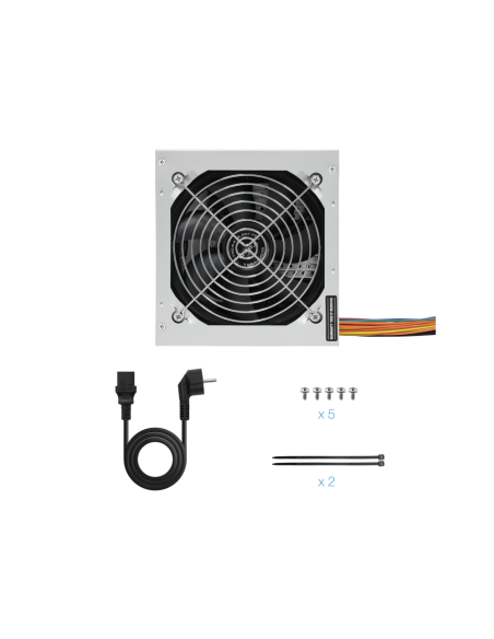 TooQ TQEP-500SSE unidad de fuente de alimentación 500 W 24-pin ATX ATX Plata