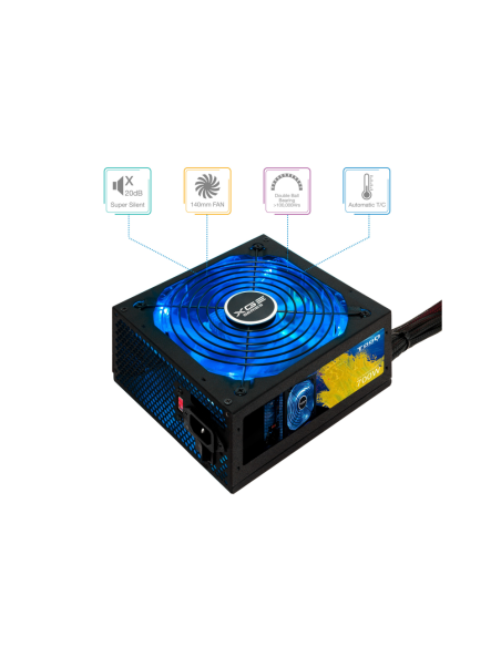 TooQ TQXGEII-700SAP unidad de fuente de alimentación 700 W 20+4 pin ATX ATX Negro