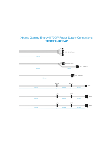 TooQ TQXGEII-700SAP unidad de fuente de alimentación 700 W 20+4 pin ATX ATX Negro