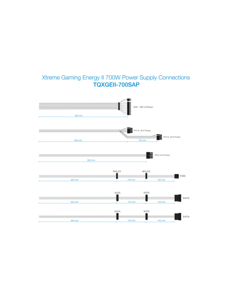 TooQ TQXGEII-700SAP unidad de fuente de alimentación 700 W 20+4 pin ATX ATX Negro