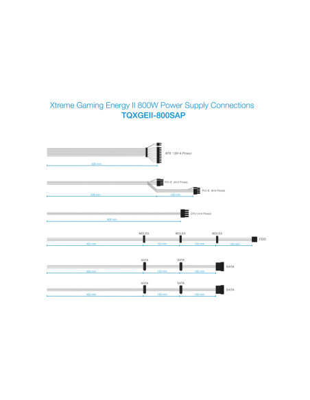 TooQ TQXGEII-800SAP unidad de fuente de alimentación 800 W 20+4 pin ATX ATX Negro